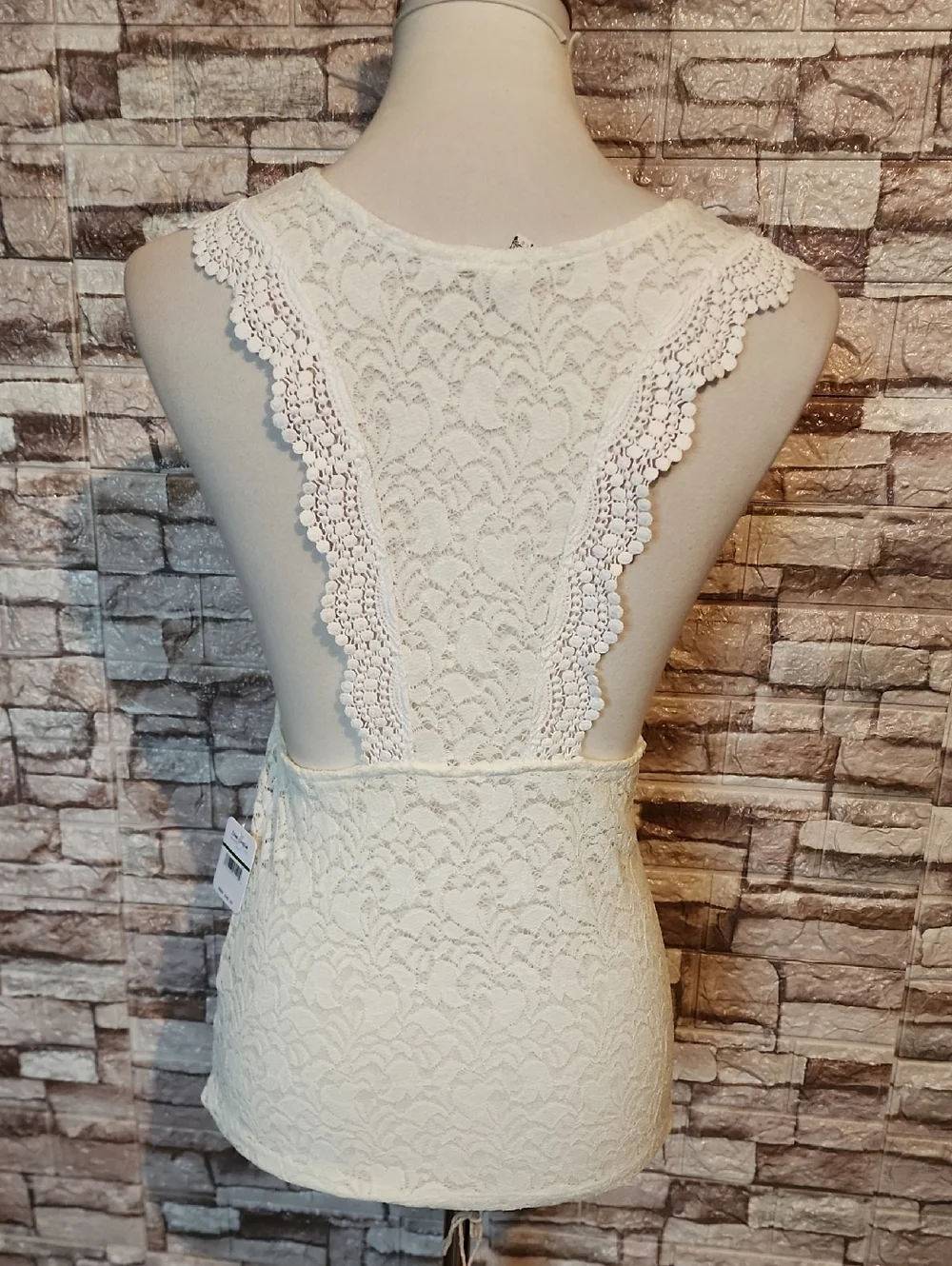Free People Intimately Women's Ivory Lace Sleeveless Top Brand New